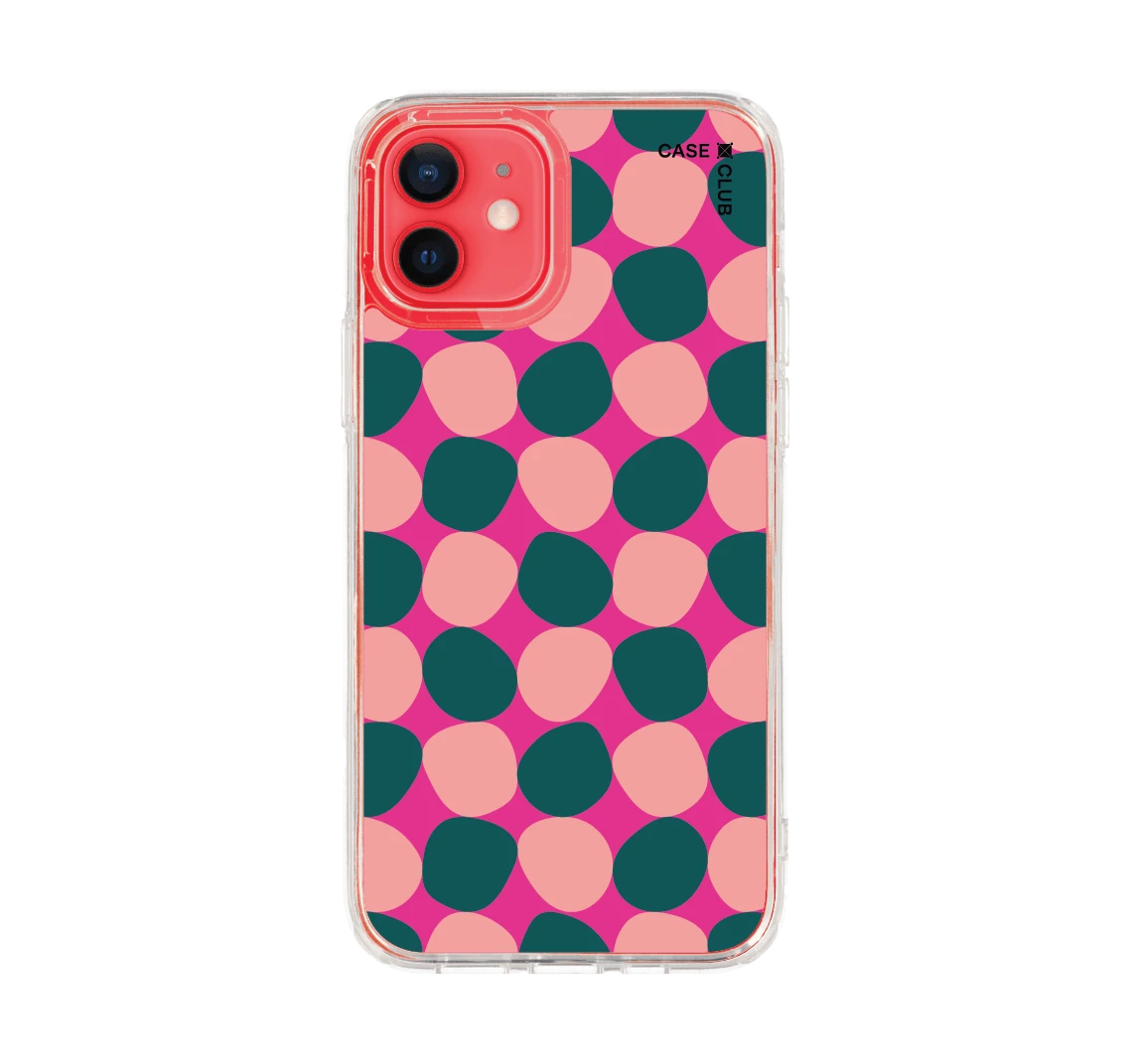 hot pink stack polka dots